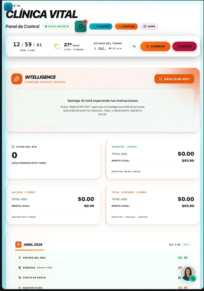 Gestión de pacientes de clínica en tablet