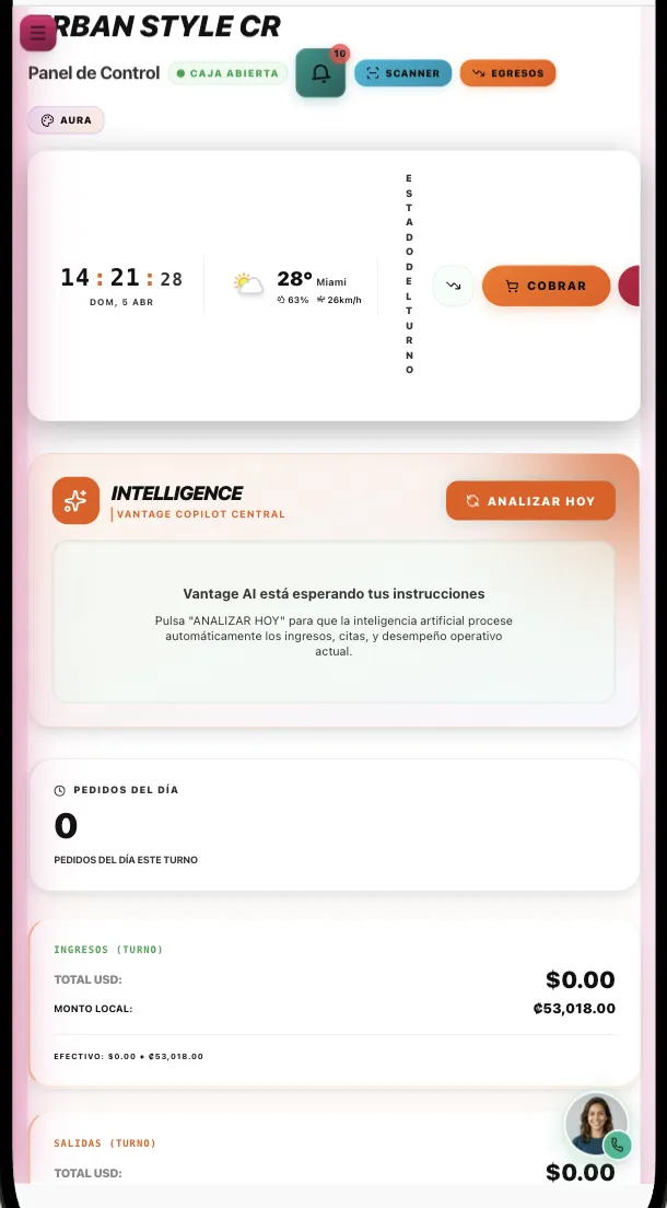 App de gestión de tienda en celular